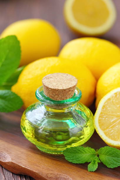 istock Essential aroma oil with mint and lemon 687426308