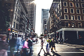 People on street of downtown San Fransisco