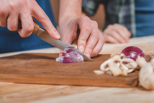istock father with little son preparing food on table at backyard, dad and son cooking 687437464