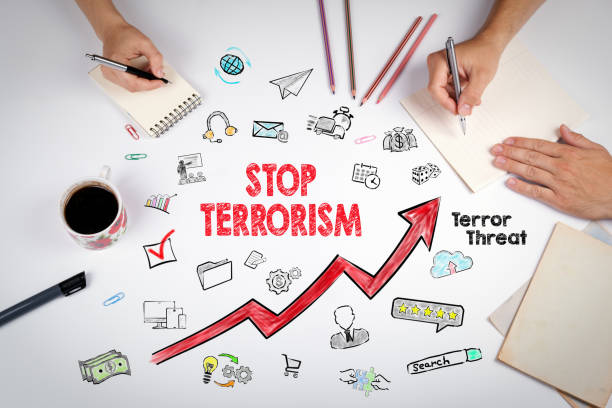 istock Stop terrorism Concept. The meeting at the white office table 687438432