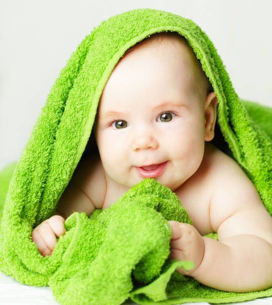 istock Smiling baby - face closeup, beautiful portrait 687441416