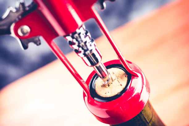 istock red wine bottle and corkscrew - italian food and drink 687441820
