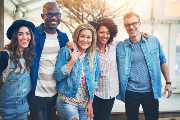 istock Best friends embracing and smiling while meeting 687453632