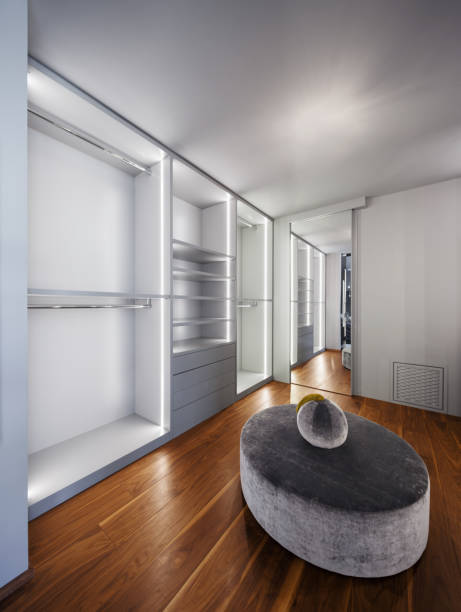 wide empty dressing room, witout clothes wide dressing room, interior of a modern house witout stock pictures, royalty-free photos & images