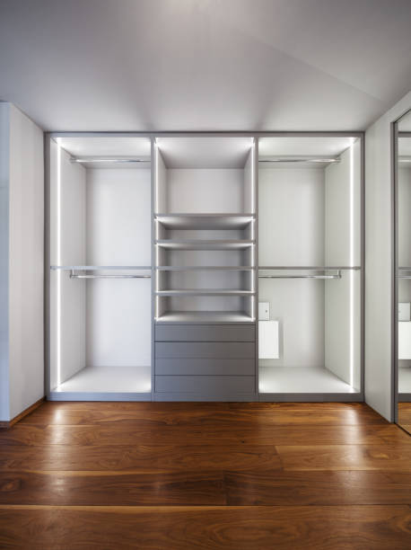 wide empty dressing room, witout clothes wide dressing room, interior of a modern house witout stock pictures, royalty-free photos & images