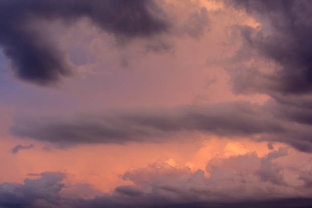 istock Abstract background of evening sky with rain clouds. 687487174