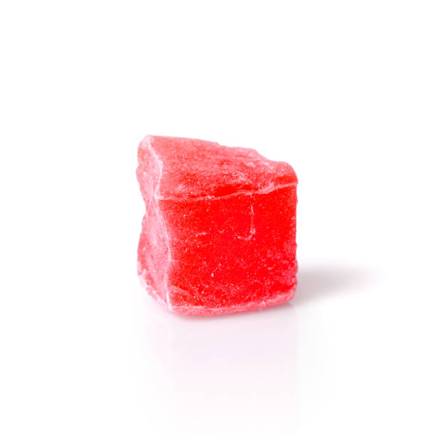 istock Sweet piece of turkish delight on white background 687492904