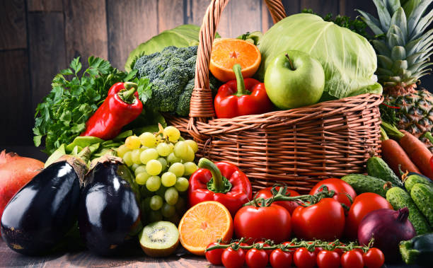 istock Assorted raw organic vegetables and fruits 687498932
