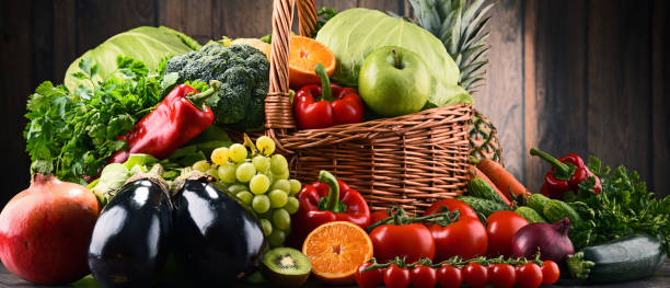 istock Assorted raw organic vegetables and fruits 687502054