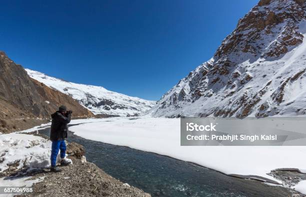 Fully Frozen Pin Valley Stock Photo - Download Image Now - Adventure, Asia, Beauty In Nature