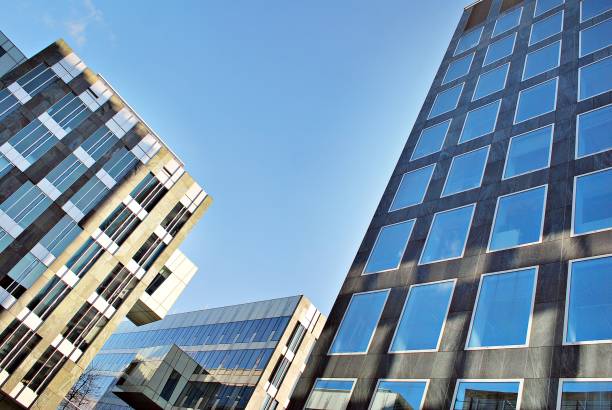istock Modern office building. Architectural details of modern  building. 687523318