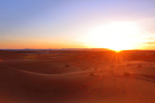istock Beautiful sunset on the desert in Morocco 687523540