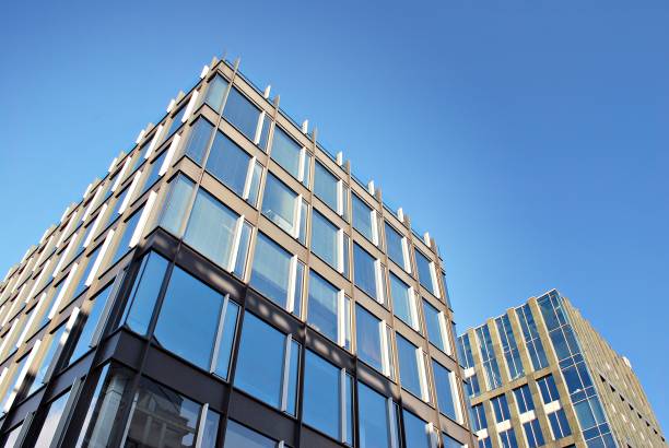 istock Modern office building. Architectural details of modern  building. 687523568