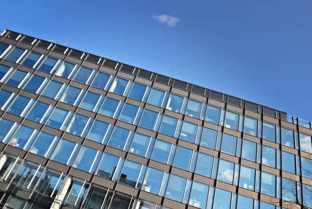 istock Modern office building. Architectural details of modern  building. 687526950