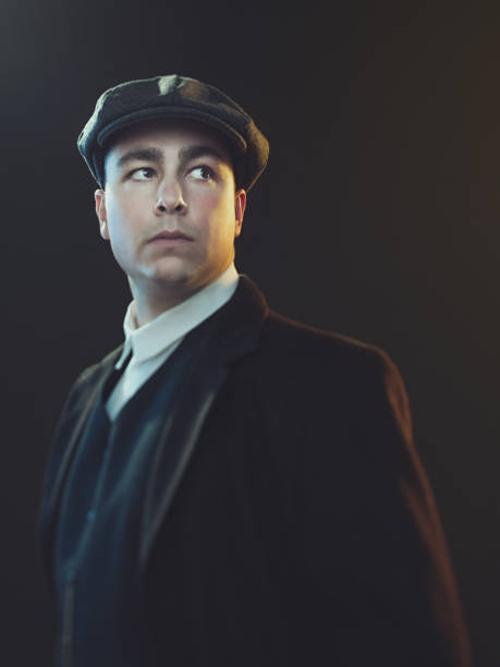 istock Handsome young man in vintage style suit 687530762