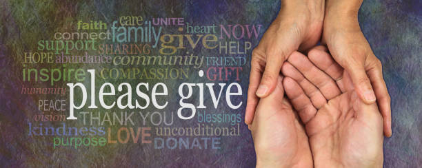 istock Please give generously charity word cloud banner 687530932