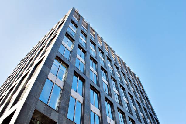 istock Modern office building. Architectural details of modern  building. 687530998