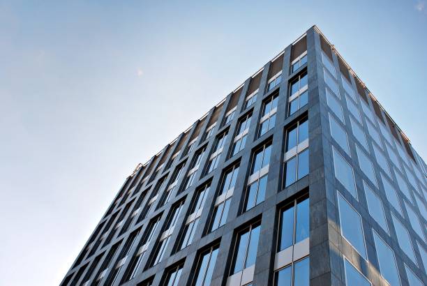 Modern office building. Architectural details of modern  building.