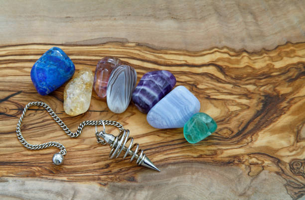 istock Healing Crystals and Dowsing Pendant 687535274