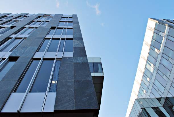 istock Modern office building. Architectural details of modern  building. 687536006