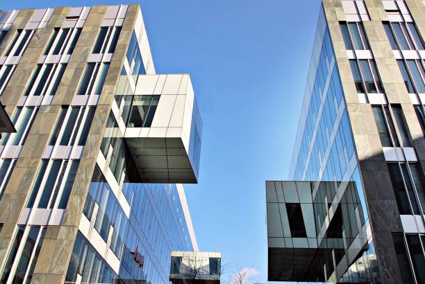 istock Modern office building. Architectural details of modern  building. 687542636