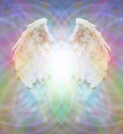 Angel Wings On Multicolored Matrix Web Stock Illustration - Download ...