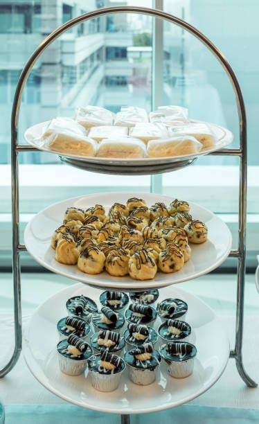 istock Cocktail meeting party with bread eclair sandwich 687548292