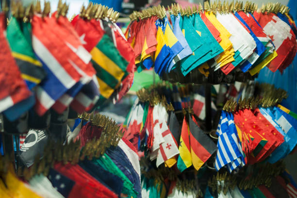 Plenty of National Souvenir's Flags Together.