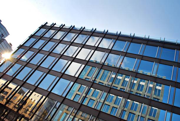 istock Modern office building. Architectural details of modern  building. 687560344