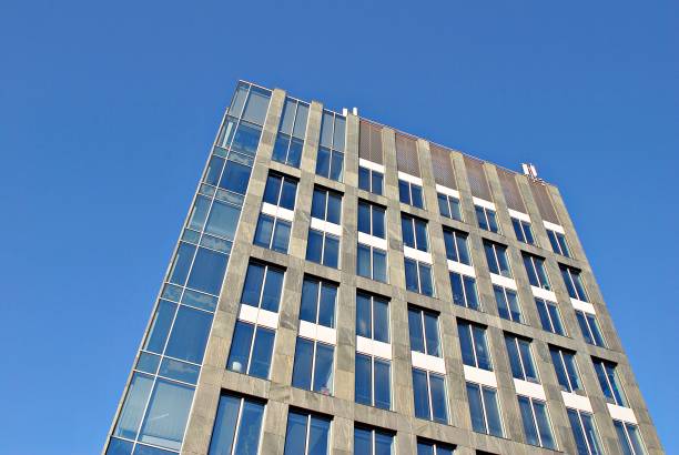istock Modern office building. Architectural details of modern  building. 687565344
