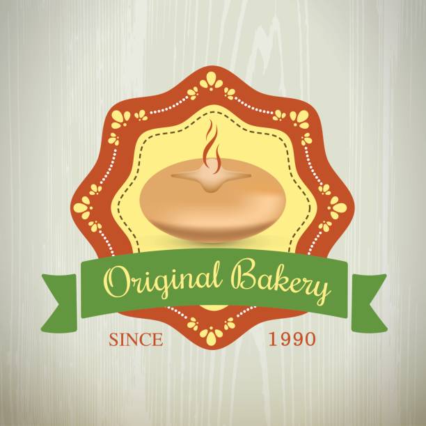 ilustrações, clipart, desenhos animados e ícones de conjunto de ícone padaria original, s retro vintage - set cake cream sweet food