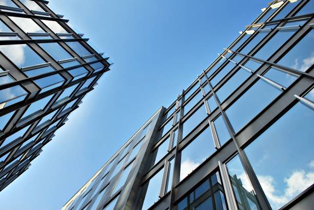 istock Modern office building. Architectural details of modern  building. 687566936