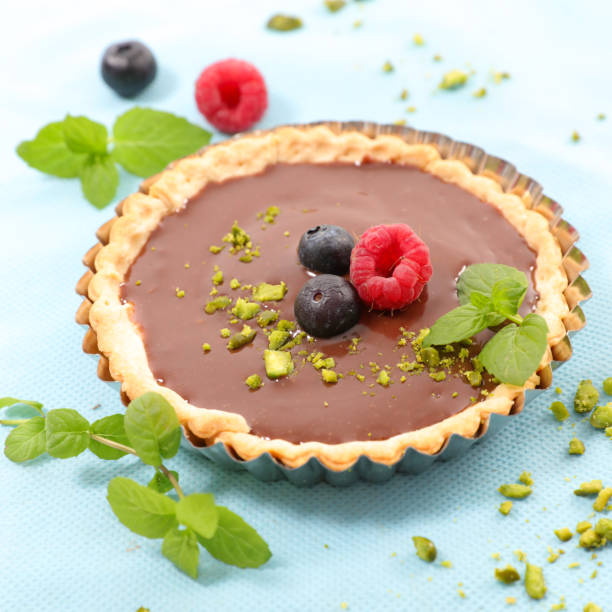 istock chocolate cake and berry fruit 687567026