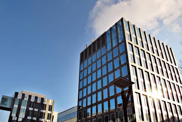 istock Modern office building. Architectural details of modern  building. 687567228