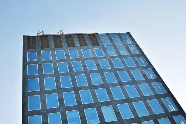 istock Modern office building. Architectural details of modern  building. 687568932