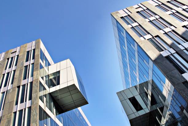 istock Modern office building. Architectural details of modern  building. 687574512