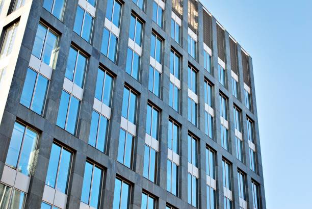 istock Modern office building. Architectural details of modern  building. 687574888