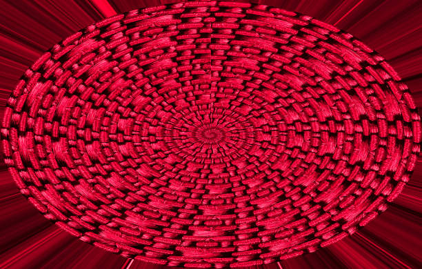 istock abstract background polar coordinate with red color 687582848