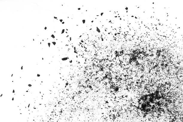 istock Pile of Carbon charcoal  dust on white background 687588866