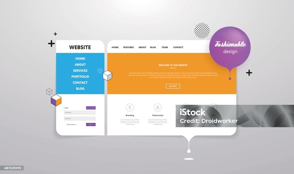 Abstract User Interface Vector Design Stock Illustration - Download ...