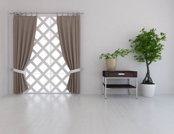 istock white scandinavian room interior with furniture 687678624