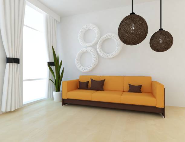 istock white scandinavian room interior with furniture 687678920