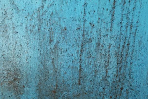 istock Background Textured of Old Rusted Blue Grunge Metal 687685206
