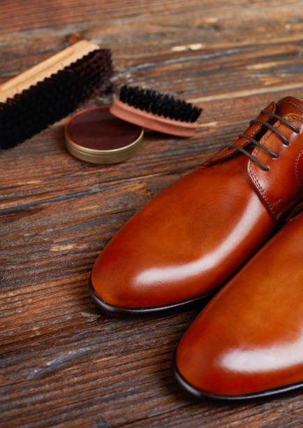 Shoe polish Elegant shoes and care products shoe polish stock pictures, royalty-free photos & images