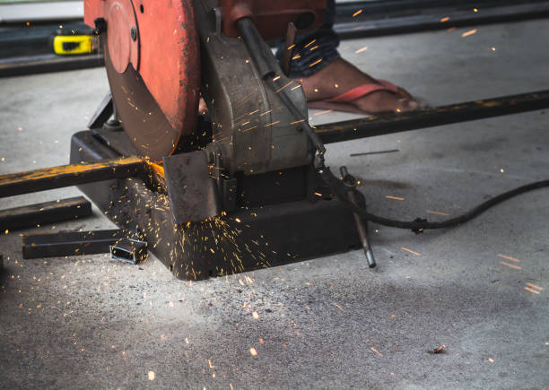 istock wolker cutting iron tube with steel cutter 687698826