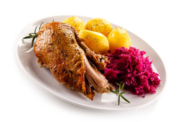 istock Roast duck fillet and vegetables 687708302