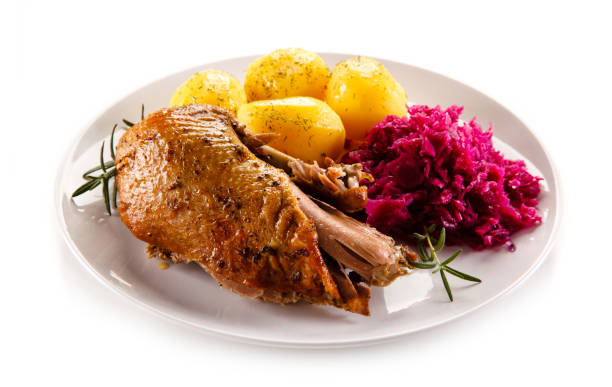 istock Roast duck fillet and vegetables 687708356