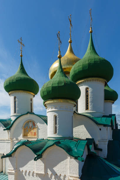 istock Domes of the Transfiguration Cathedral in Suzdal 687708522