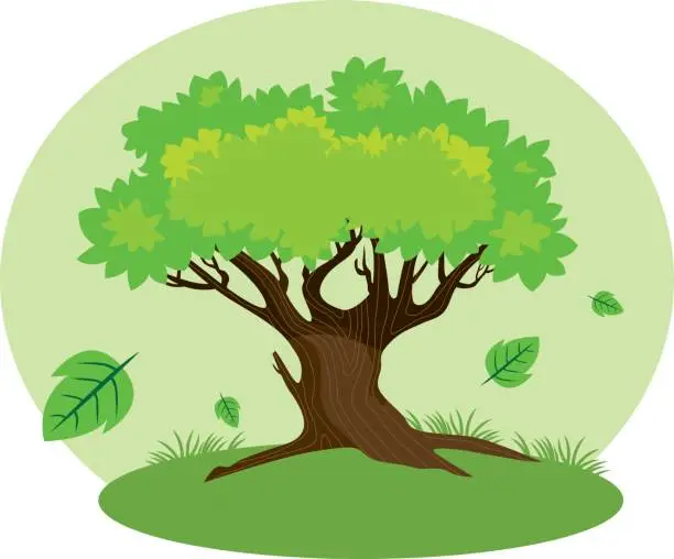 Vector illustration of Cartoon Tree