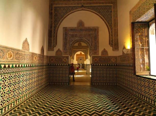 der alcazar von sevilla, andolusia, spanien. 6. april 2015 - house san diego california old town architecture stock-fotos und bilder